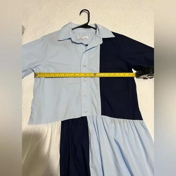 Plan C Light Blue Shirt Dress. Size M - Picture 13 of 14